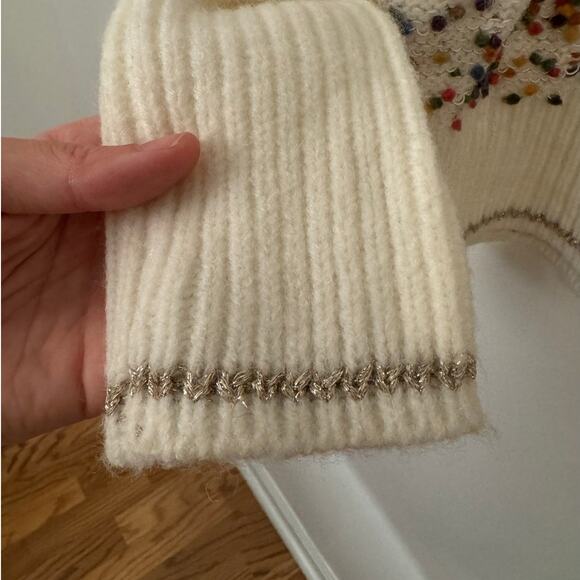 Andree By Unit Cardigan Women M Palmer Colorful Clip Dot Sweater Grandma Spring - Picture 6 of 7